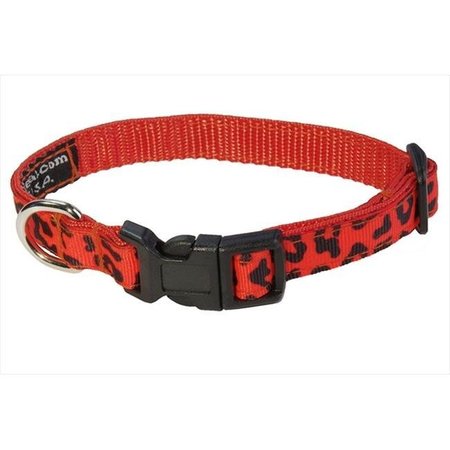 SASSY DOG WEAR Sassy Dog Wear LEOPARD-ORANGE1-C Leopard Dog Collar; Orange - Extra Small LEOPARD-ORANGE1-C